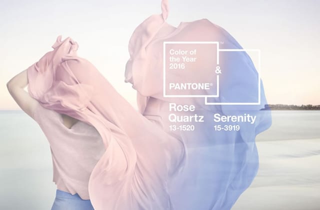 Couleurs de l'année 2016 selon le nuancier Pantone: Rose quartz & Serenity